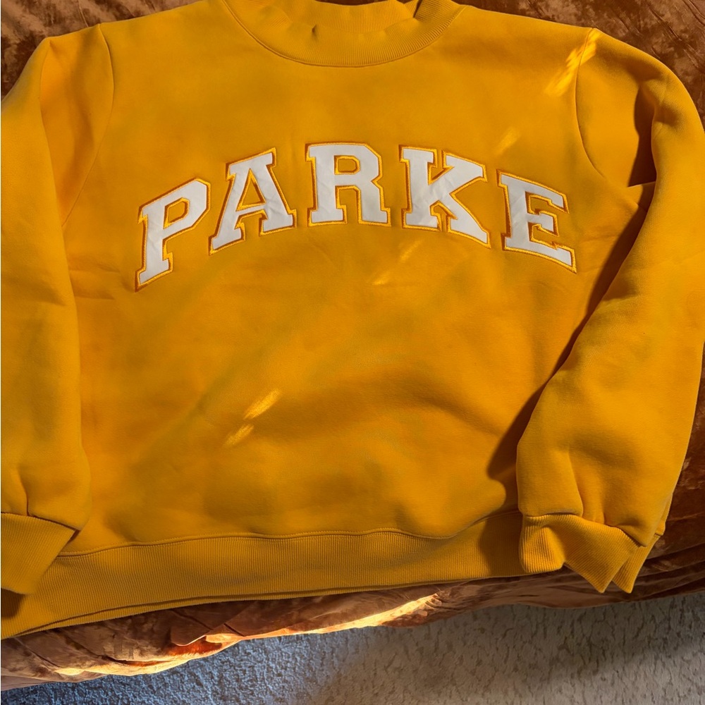 ‼️Sale Price Apricot ‘PARKE' MockNeck Sweatshirt — never worn ! Size L-XL